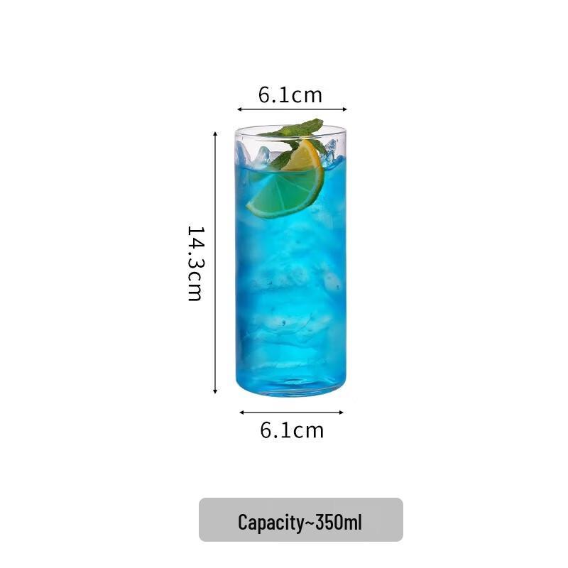 Japanese Style Collins Highball Glass Ultra-Thin Straight Body