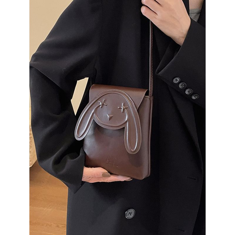 Small Bag for Mobile Phone Female 2024 New Arrival Tide Cute Fashion Rabbit Pattern Bag Small Square Bag Spring and Summer High Quality Crossbody Bag