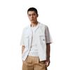 Calvin Klein Loose Comfortable Logo Short Sleeve Shirt Men Shirts White J325175-YAF
