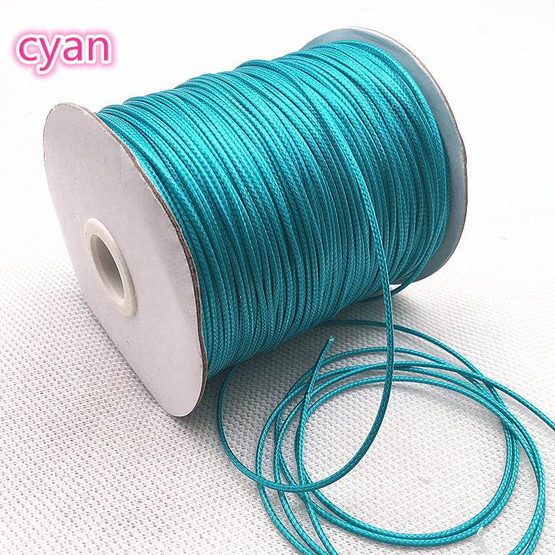 NEW 10 Meters 1mm 1.5mm Waxed Cotton Cord Waxed Thread Cord String Strap Necklace Rope Bead DIY Jewelry Making for Bracelet