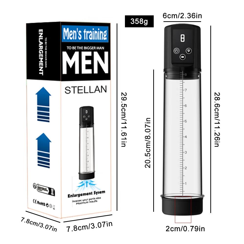 Electric Penis Pump Adult Male Sex Toys Dick Enlarger With 9 Suction Intensities Male Masturbators With Penis Enlargement Tool