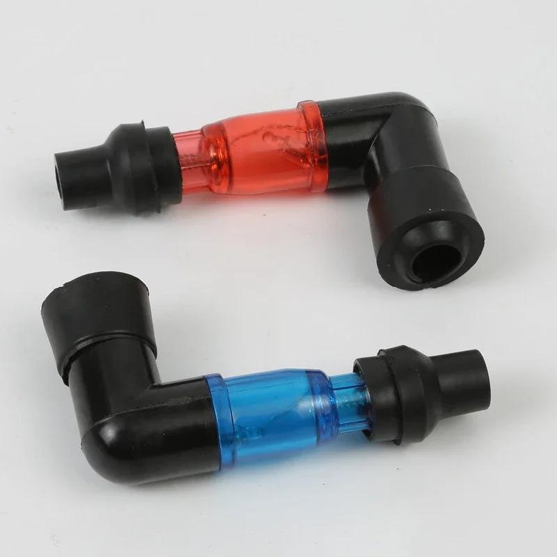 90 Degree Flashing Spark Plug Cap Flash Spark Plug Resistor for Motocross Motorcycle Flash Spark Plug Boot Caps Cover for Most