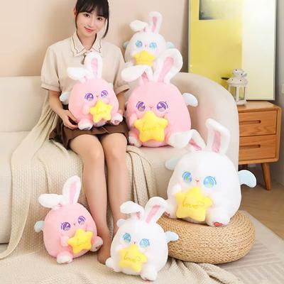35/45cm Angel Bunny Dolls Lovely Rabbit Hug Stars Plush Toys Stuffed Soft Animal Pillow Girls Kids Birthday Xmas Gifts