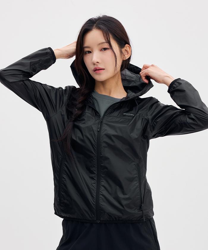 Discovery Expedition Women'S Ultralight Ripstop Windbreaker (Black)