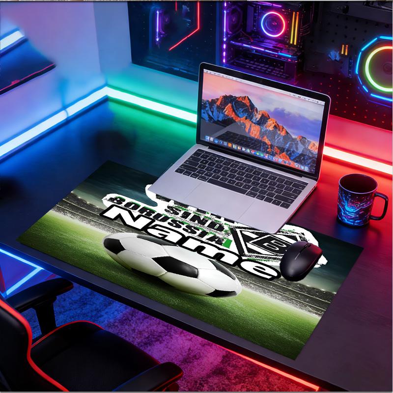 Custom Name Personalized Borussia Monchengladbach Pattern Mousepad, Laptop PC Desk Mat, Decorative Desk Mat for Home Keyboard Pad Gift