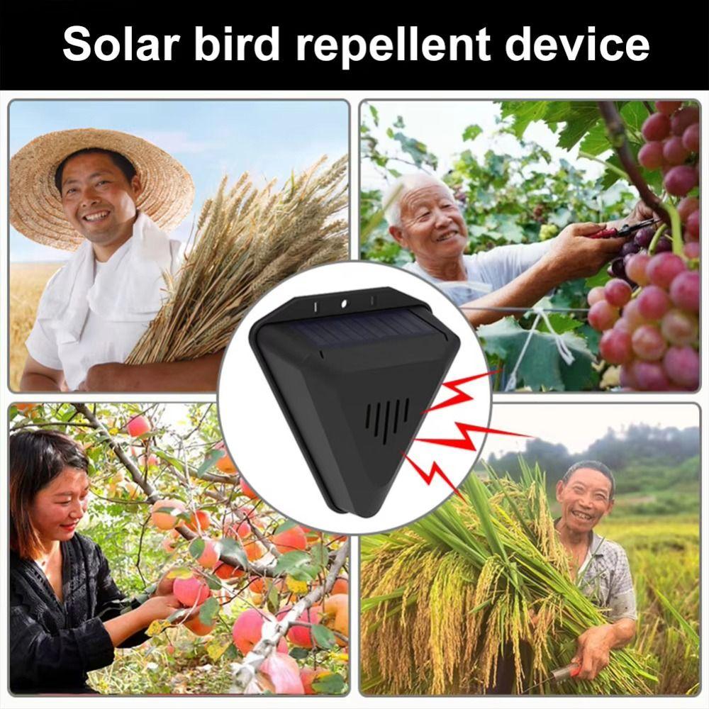 Design Impermeabile Repellente per Uccelli Alimentato ad Energia Solare Repellente per Animali Dissuasori per Animali Protezione Fattoria