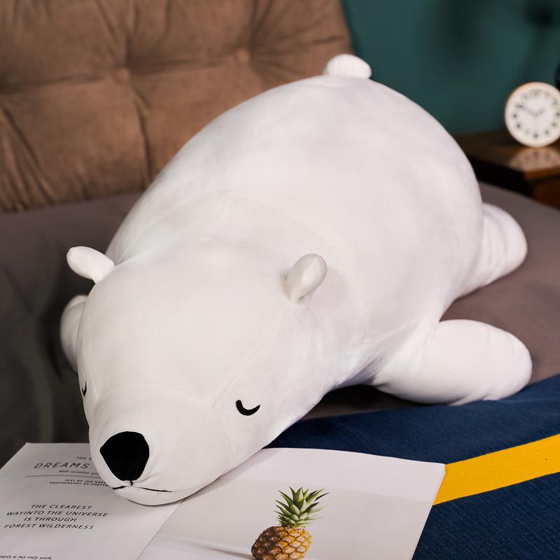 27/50/75Cm Schattig Levensgetrouw Dier IJsberen Pluche Speelgoed Zacht Beer Kussen Schattig Rugkussen Kinderen Baby Meisje Verjaardag Huisdecoratie 27cm