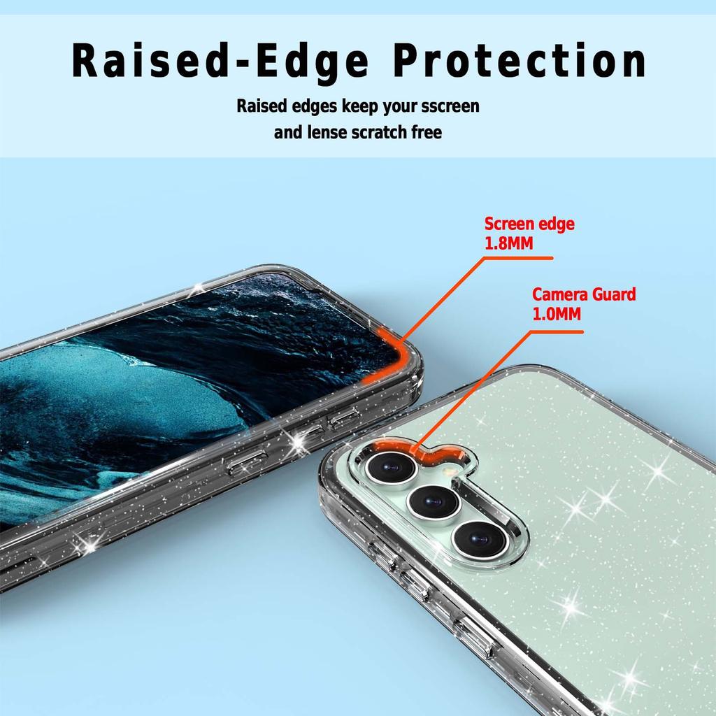 Suitable for Samsung Galaxy S23 FE Mobile Phone Case Scratch Proof Three In One Full Inclusive S23FE Transparent Mobile Phone Soft Case