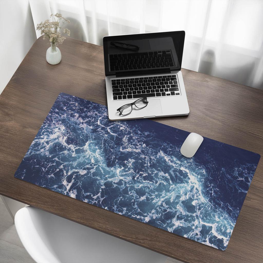 Designer Protective Mat for Laptop Moving Sea Waves 100X50 Cm