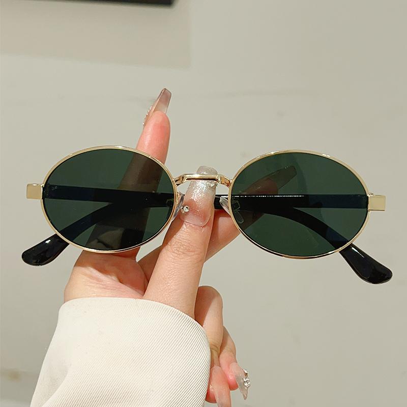 Vintage Oval Sunglasses  New Stylish Full Rim Gradient Outdoor Casual Shades Women Trendy Brand Design Sun Glasses