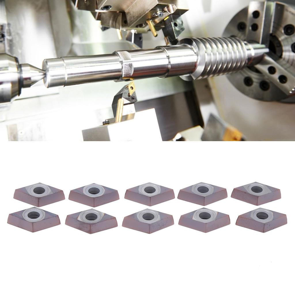 10 Stück CNC Drehmaschine Hartmetall Wendeschneidplatten für Metallschneidwerkzeuge DCMT11T304 LF6018 2cm