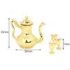 1/12 Dollhouse Miniature Flagon Room Kitchen Appliance Craft Dioramas Mini Metal with Cups