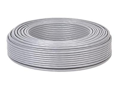 100m Cat6 LAN Cable, DIY, for Businesses and Construction, Single-Wire UTP with Dedicated Pins, PoE Compatible, Gray