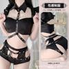 Domila Sexy Lingerie Women's Rivets Hollow One-piece Sexy Bunny Suit Small Breasts Gather Cosplay
