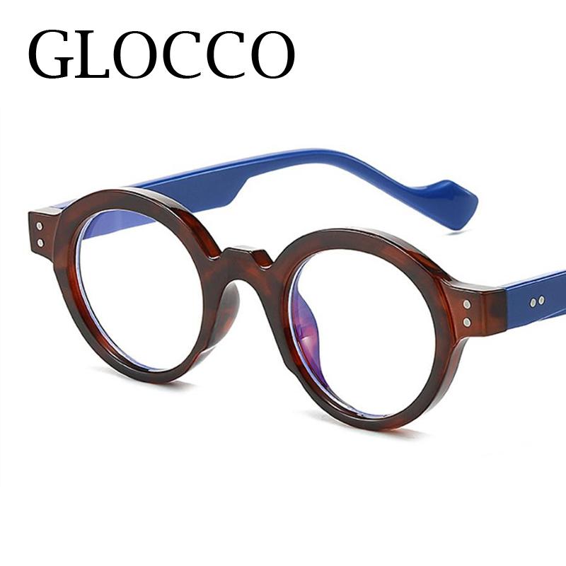 New Unisex Round Myopia Glasses For Men Women Anti Blue Light Prescription Eyeglasses Frames Nearsighted Eyewear Glasses -1 -2