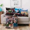 Thomas The Train Square Pillow Covers Cartoon Sofa Decorative Home Double-Sided Printing Short Plush Cute Cushion Cover