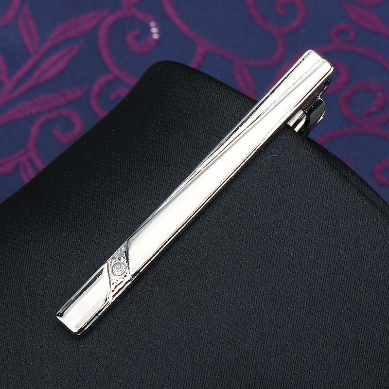 Herren Mode Vielseitige Krawattenklammer Business Anzug Gold Silber Hochzeit Herren und Damen Anstecknadel Koreanische Version Sicherheitskragenclip