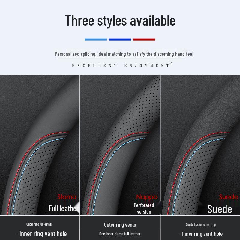 BAIC Huansu S Series Leather Steering Wheel Cover, Ultra-Thin, All-Season