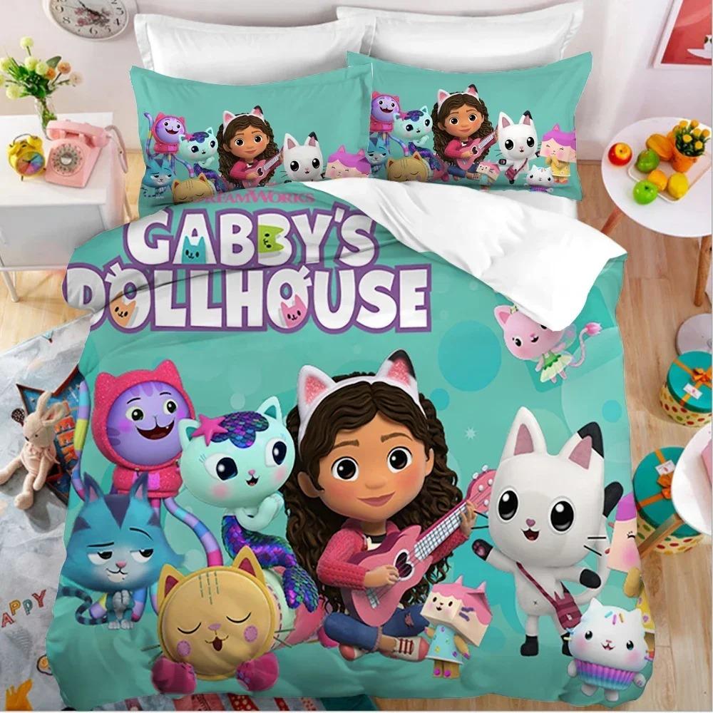 Set Biancheria da Letto Bambola Kawaii Gabby Copripiumino Morbido Con 1/2 Federe Per Bambini Adulti Copripiumino in Microfibra