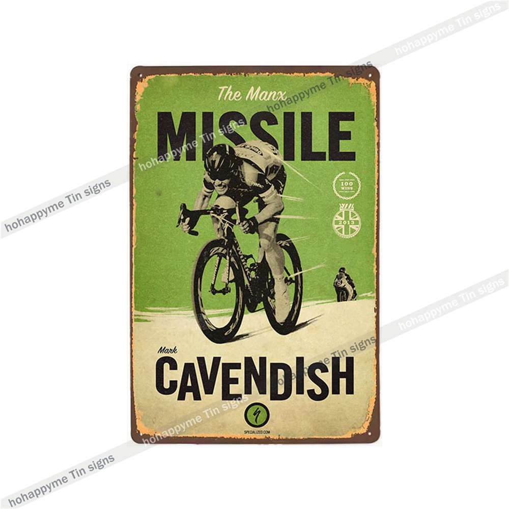 Fahrrad fahren Schilder Blech Metall Retro Plakette Dekoration Fahrradladen Bar Pub Club Café Vintage Wandkunst Eisenmalerei Poster 20x30cm