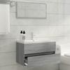 3120346 vidaXL Vanity Unit with Integrated Basin Sonoma Grey Engineered Wood
