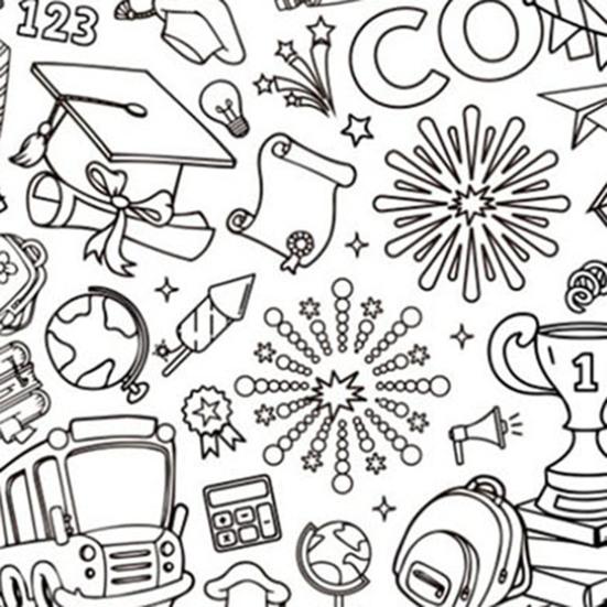 72 x 30 tommer Kjempesvær Fargeleggingsplakat for Avgangselever Stor Gratulerer med Avgang Fargeleggingsduk for Barn Barnehage Avgangsaktiviteter Festartikler