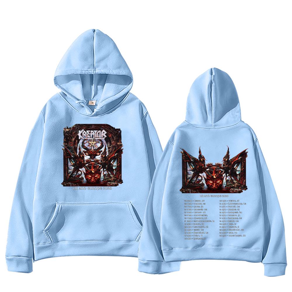 

Толстовки з капюшоном Kreator Thrash Metal Band Pullovers Music Sweatshirt Унісекс Одяг Streetwear XXXL світло-синій колір