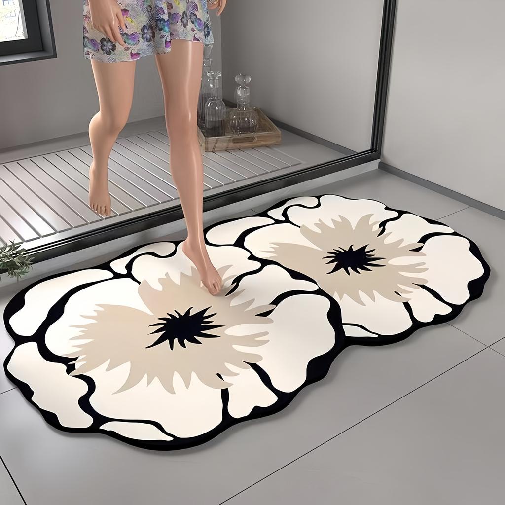 Premium Creative Flower Shape Carpet Special Floor Mat Bathroom Mat Non-slip Waterproof Bath Mat Door Mat Welcome Carpet