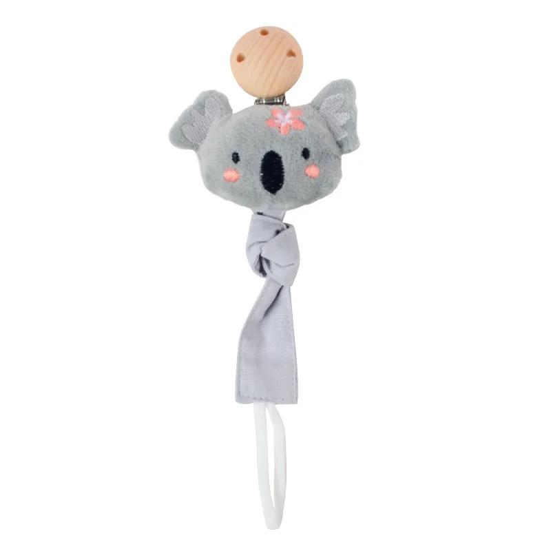 

Детская мультяшная плюшевая кукла, хлопковая цепочка против падения, клейкая цепочка для зубов новорожденного, цепочка для сосков лисы, льва, медведя