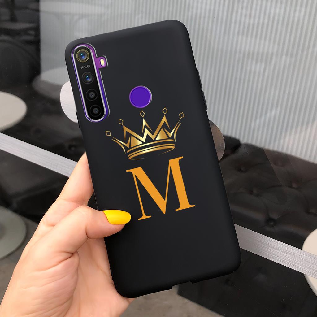 For Oppo Realme 5 5i 5s 5Pro 6i Case Cute Letter Silicone Soft Matte Bumper Back Cover For Realme 5 I 5s 5Pro Phone Case Funda