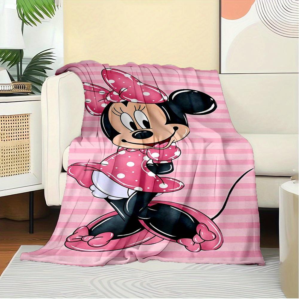 1pc Flannel Minnie Mouse Pink Polka Dot Bedding Throw Blanket Sofa