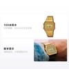 Casio VINTAGE series-A168 100 meters waterproof quartz movement stainless steel strap Japanese and Korean watch women's watch yellow dial A168WG-9BWEF