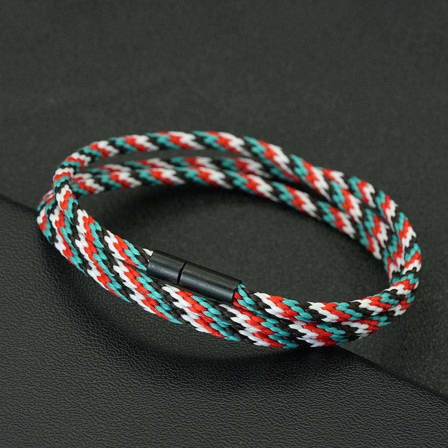 Trendy Men High Quality String Braided Bracelet Adjustable 3 Layer Nylon Wristband Fashion Casual Business Jewelry Accessories