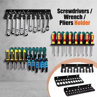 Screwdriver Organizer Wall Tool Organizer Space-Saving Metal Tool Storage Rack  Workshop
