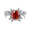 8mm S925 Sterling Silver Round Moissanite Micro Pave Flower Design Ring Ice Flower Sweet Daily Party Wear D VVS1 Exquisite Jewelry