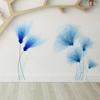 New Blue Flower Wall Sticker for Bedroom Living Room Hallway Home Wall Decor