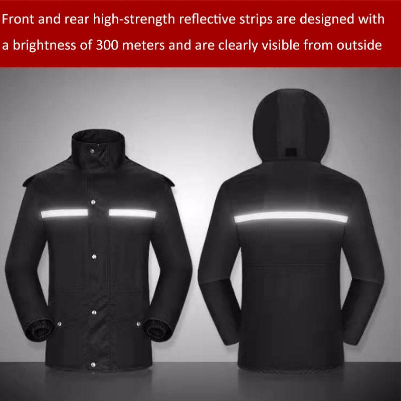 Raincoat and Rainpants Suit Bicycle Motorcycle Takeout Riding Reflective Full Body Weatherproof Same Style for Men and Women