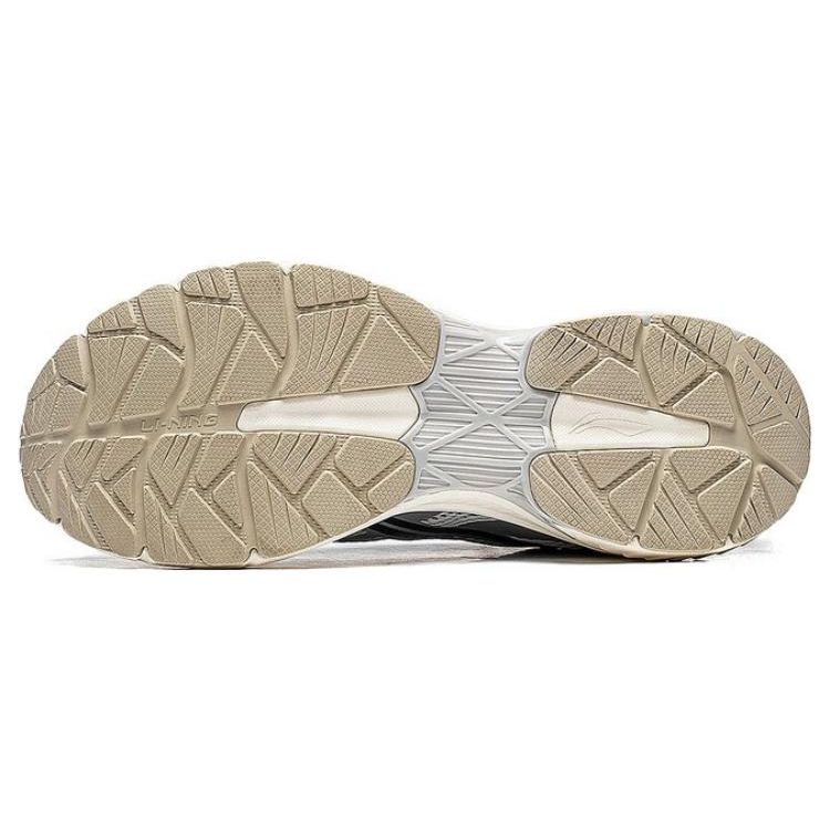 Li-Ning Fuyiao Fabric Synthetic Leather Non-Slip Wear-Resistant Breathable Low-Top Running Shoes Men Sneaker Light-Smoke-Gray ARXT011-3