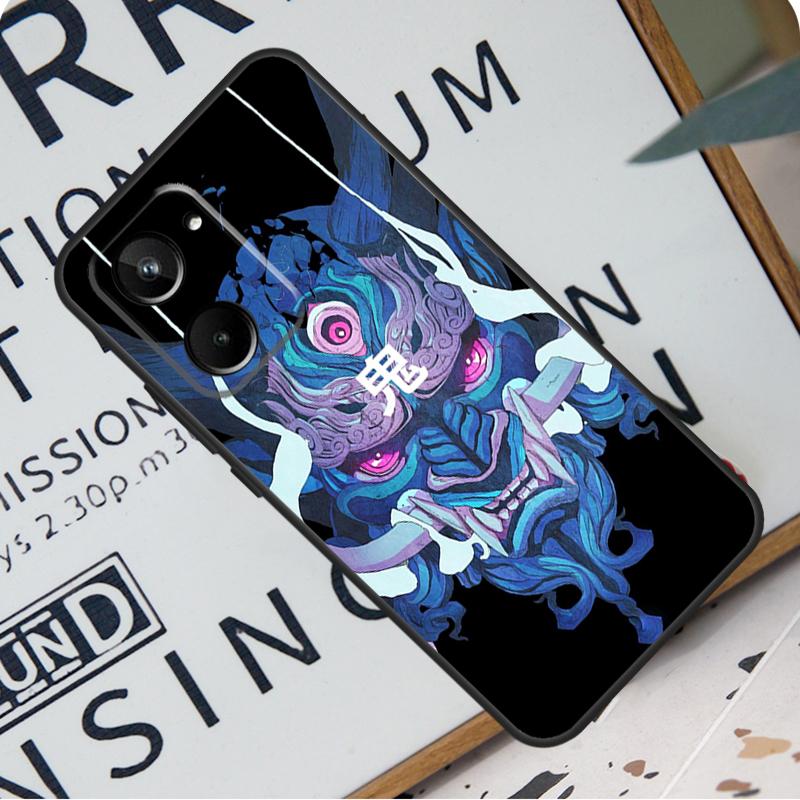 Oni Samurai Mask For Realme 12 11 10 9 Pro Plus GT5 GT Neo 6 C55 C53 C51 C35 C33 C30 C25s C21Y C31 C67 Case