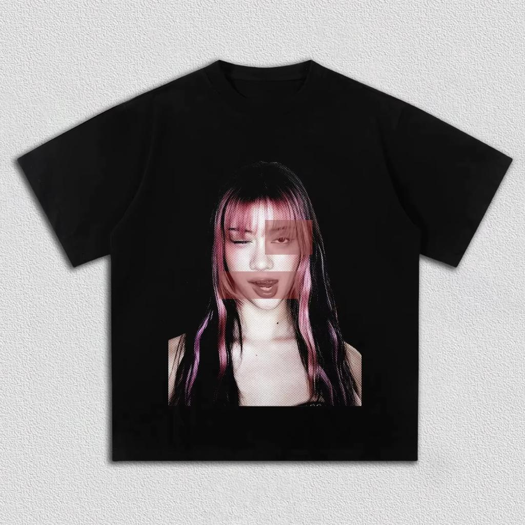 Summer Portrait Pattern Printed Pure Cotton Tshirt For Unisex And Unisex Fashionable Pure Cotton Tshirt Versatile Casual Wear