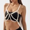 Pearl Hollow Bikini Chest Chain Hot Girl Sexy Nightclub Style Multi-layer Beaded Body Chain Female
