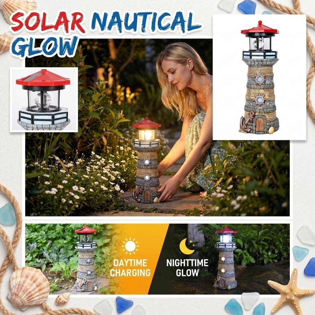 Solar Powered Outdoor Lighthouse Garden Light Waterproof Decorative Landscape Lamp for Patio Yard Pathway Lawn Lighting