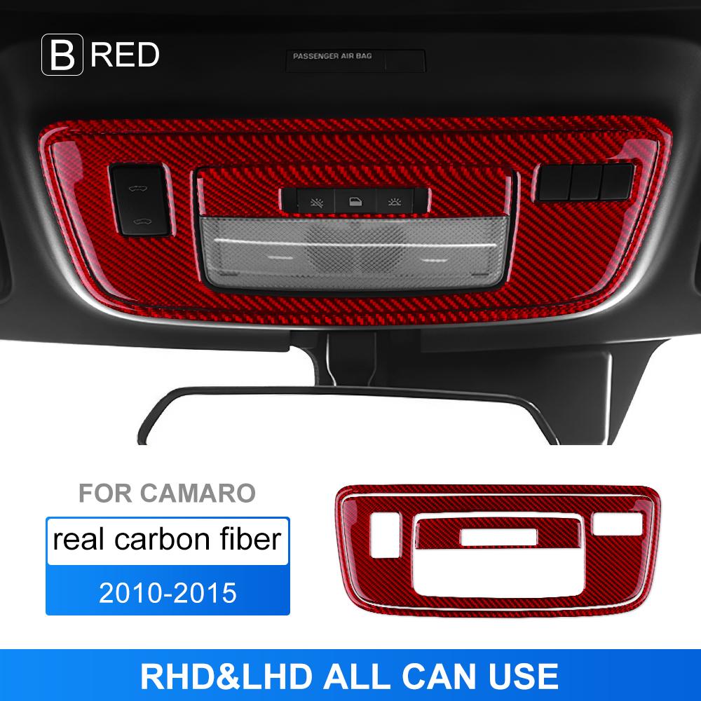 Real Soft Carbon Fiber Sticker For Chevrolet Camaro Convertible 2010 2011 2012 2013 2014 2015 Car Roof Reading Light Switch