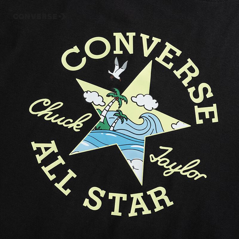 Converse Unisex Kids' Star Pattern Short Sleeve T-Shirt