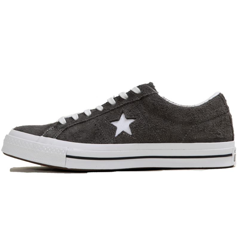 

Converse One Star Ox Темно-серые Классические Универсальные Низкие Кеды из Канваса Унисекс Серые 36.5