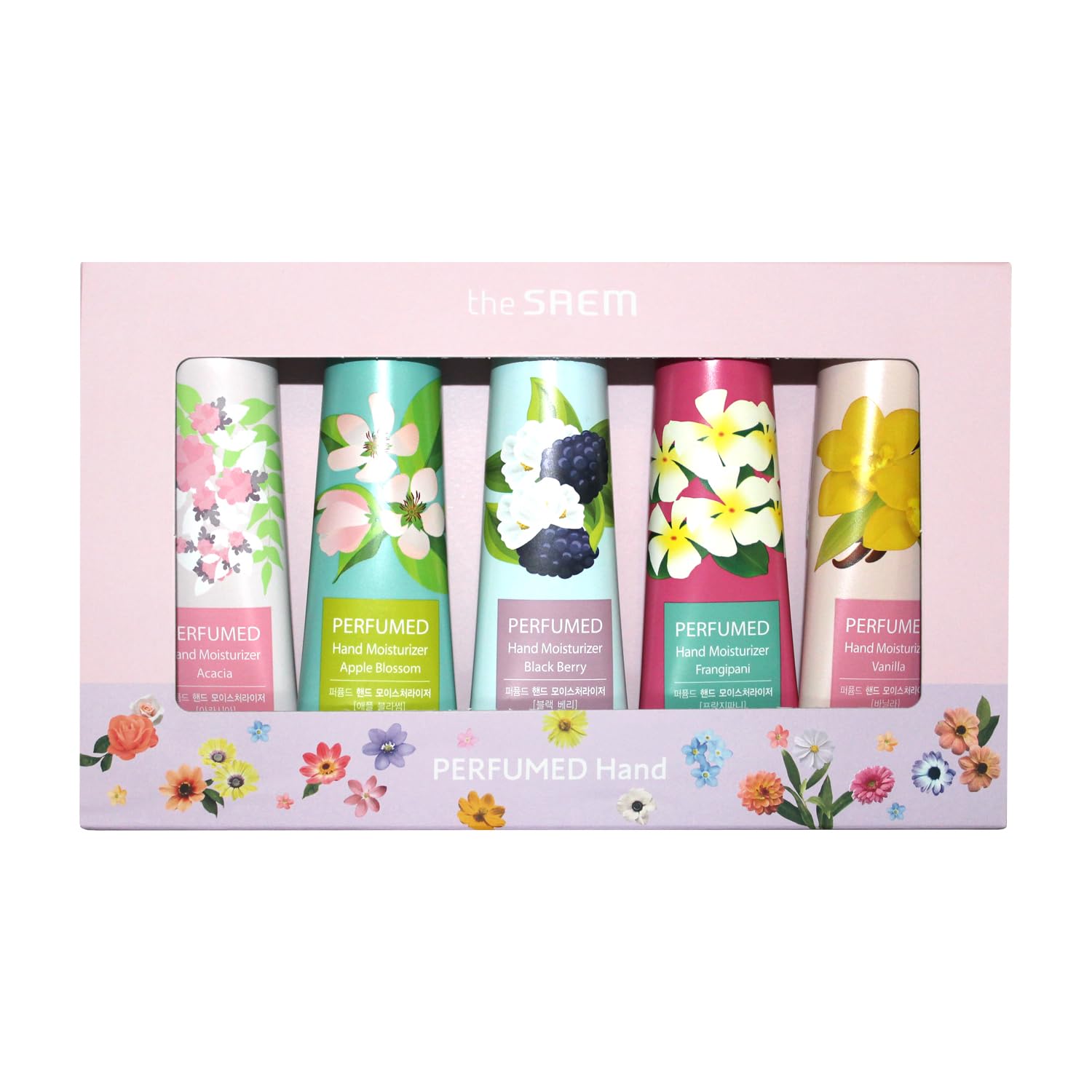 

Popular hand cream gift for The Saem Perfumed Hand Gift Set Perfumed Hand women 5-Piece (5 Moisturizers)