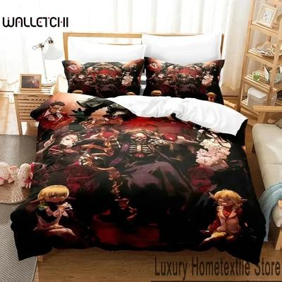 3D Print Anime OVERLORD Bedding Set Duvet Cover Bed Set Quilt Cover Pillowcase Comforter King Queen Size Boys Adult Bedding Set