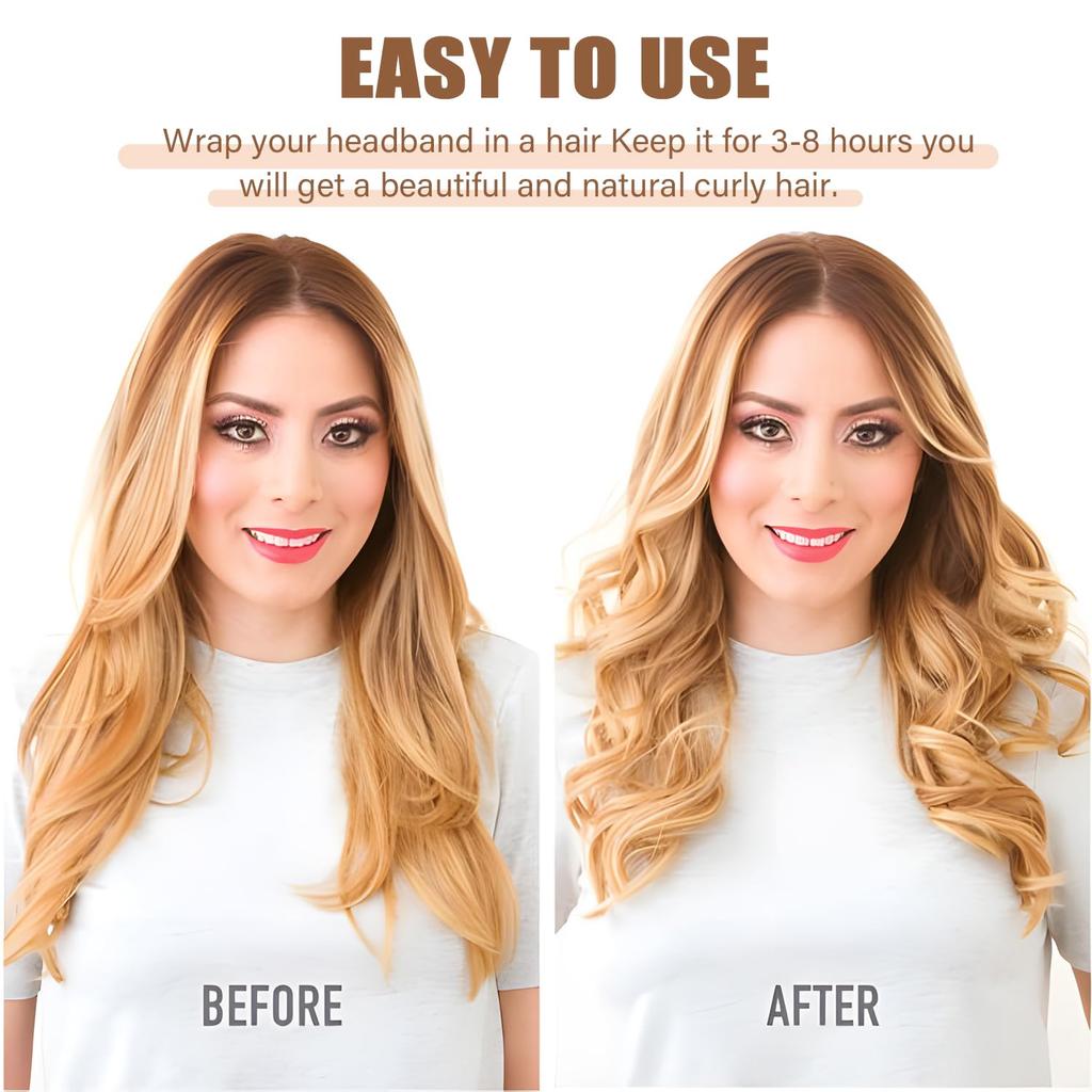 Non-Toxic 3Pcs Sleeping Soft No Heat Curling Headband Overnight Waves Heatless Velvet Hair Curlers For Long All Hair Types
