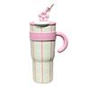 1200ml Thermos Water Bottle Stainless Steel Drinking Straw Cup Kawaii Thermos Cup  Travel