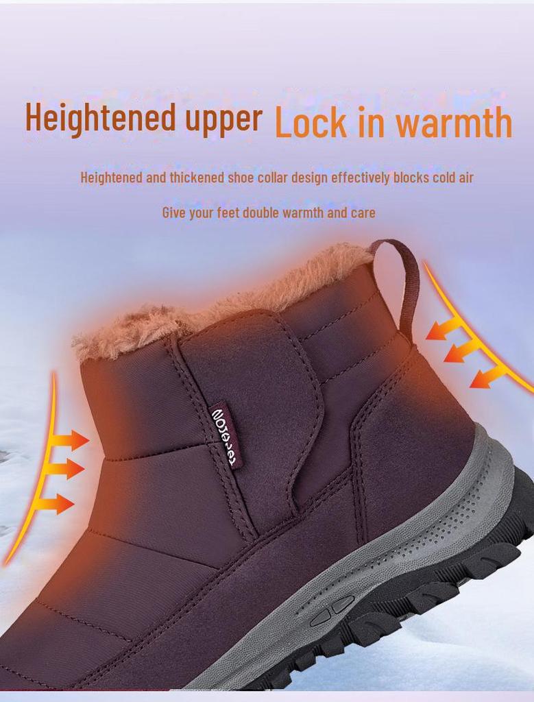 2024 Winter Anti-Rutsch Schneestiefel für ältere Menschen - Herren- & Damen-Leichtgewichtige, Weichsohlige, Plus Samt Warme Baumwollschuhe